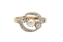 Bague 49 Bague ancienne en or jaune 18 carats et platine, diamants et perle 58 Facettes 10345
