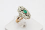 Bague 54 Bague ancienne en or jaune avec diamants et émeraude 58 Facettes 9897