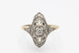 Bague 61 Bague Art déco en or jaune, platine et diamants 58 Facettes 10634