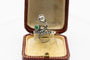 Bague 51 Bague Art nouveau en or jaune 14 carats, émeraude et diamants 58 Facettes 10815