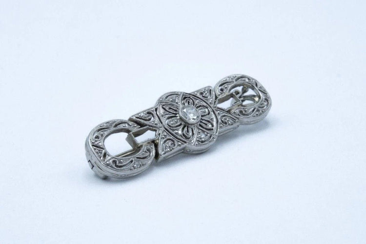 Broche Broche Art déco en platine et diamants 58 Facettes 10583