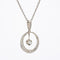 Pendentif Pendentif Art déco rond en or blanc 18 carats et diamants 58 Facettes 24-323