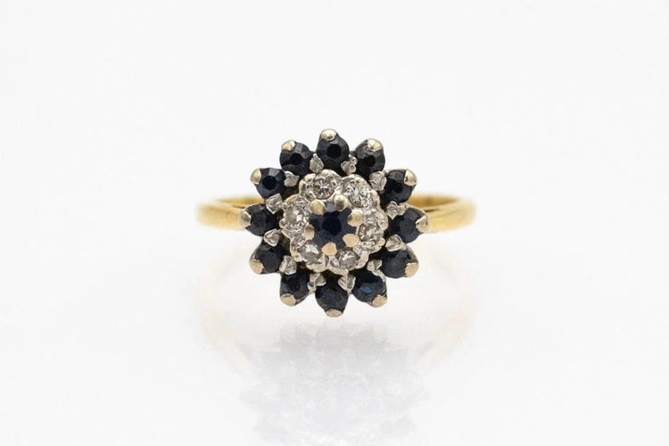 Bague 50 Bague en or 18 carats, diamants et saphirs 58 Facettes 10323