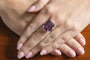 Bague 53 Bague en or blanc 14 ct avec améthyste 15,5 ct 58 Facettes 11488