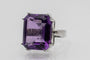 Bague 53 Bague en or blanc 14 ct avec améthyste 15,5 ct 58 Facettes 11488