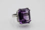 Bague 53 Bague en or blanc 14 ct avec améthyste 15,5 ct 58 Facettes 11488