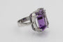 Bague 53 Bague en or blanc 14 ct avec améthyste 15,5 ct 58 Facettes 11488