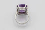 Bague 53 Bague en or blanc 14 ct avec améthyste 15,5 ct 58 Facettes 11488