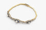 Bracelet Art déco - Bracelet en or jaune, platine, diamants, perles et saphirs synthétiques 58 Facettes 9530