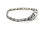 Bracelet Bracelet Art déco en or blanc 14 carats avec diamants et saphirs synthétiques 58 Facettes 11767