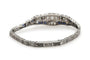 Bracelet Bracelet Art déco en or blanc 14 carats avec diamants et saphirs synthétiques 58 Facettes 11767
