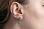 Boucles d'oreilles Boucles d’oreilles pendantes en or blanc 14 carats, émeraudes et diamants 58 Facettes 11569