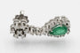 Boucles d'oreilles Boucles d’oreilles pendantes en or blanc 14 carats, émeraudes et diamants 58 Facettes 11569