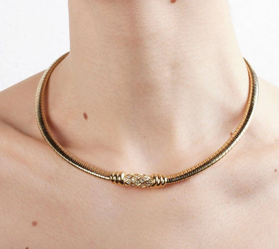 Collier Cartier - Collier en or jaune et blanc avec diamants 58 Facettes