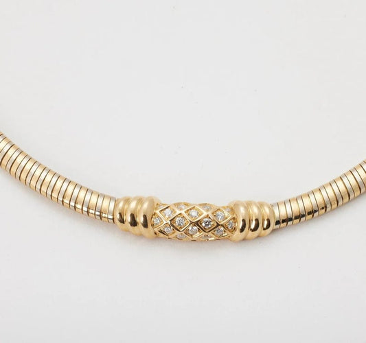 Collier Cartier - Collier en or jaune et blanc avec diamants 58 Facettes