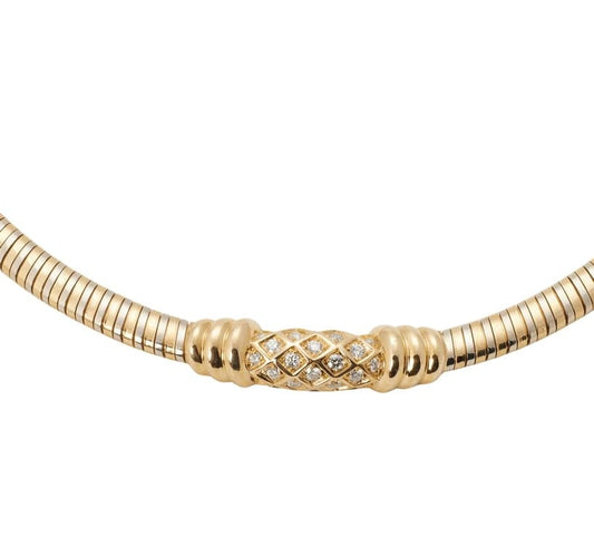 Collier Cartier - Collier en or jaune et blanc avec diamants 58 Facettes