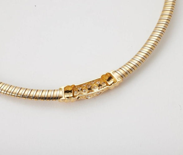 Collier Cartier - Collier en or jaune et blanc avec diamants 58 Facettes