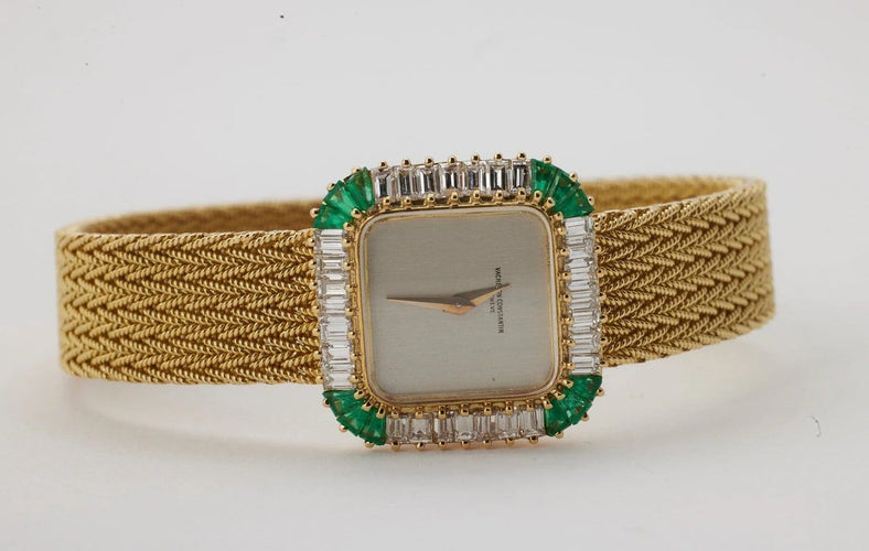 Montre Vacheron Constantin - Montre en or jaune 750/1000, diamants et émeraudes 58 Facettes