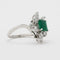 Bague 52 Bague émeraude et diamants en or blanc 750 58 Facettes