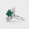 Bague 52 Bague émeraude et diamants en or blanc 750 58 Facettes
