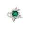 Bague 52 Bague émeraude et diamants en or blanc 750 58 Facettes