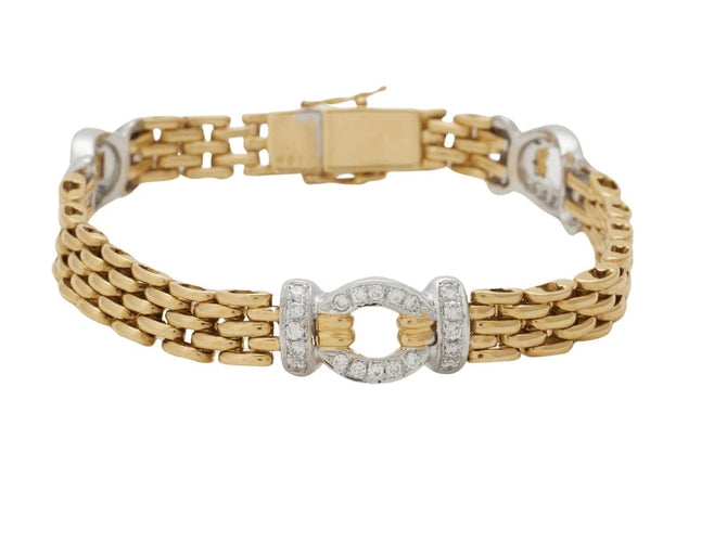 Bracelet Wempe - Bracelet en or jaune et blanc 18K et diamants 58 Facettes