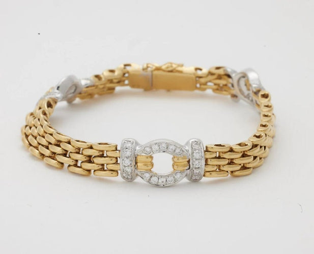 Bracelet Wempe - Bracelet en or jaune et blanc 18K et diamants 58 Facettes