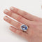 Bague 52 Bague en or blanc 750 saphirs et diamants 58 Facettes