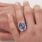 Bague 52 Bague en or blanc 750 saphirs et diamants 58 Facettes