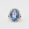 Bague 52 Bague en or blanc 750 saphirs et diamants 58 Facettes