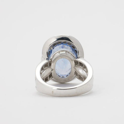 Bague 52 Bague en or blanc 750 saphirs et diamants 58 Facettes