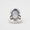 Bague 52 Bague en or blanc 750 saphirs et diamants 58 Facettes