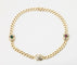 Collier Collier en or jaune 750/1000, diamants, rubis et émeraude 58 Facettes