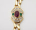 Collier Collier en or jaune 750/1000, diamants, rubis et émeraude 58 Facettes