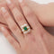 Bague 56 Bague émeraude et diamants navettes en or jaune 750 58 Facettes