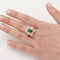 Bague 56 Bague émeraude et diamants navettes en or jaune 750 58 Facettes