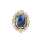 Bague 52 Bague Pompadour saphir cabochon et diamants en or jaune 58 Facettes