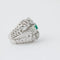 Bague 50 Bague Art déco en platine avec émeraude et diamants 58 Facettes