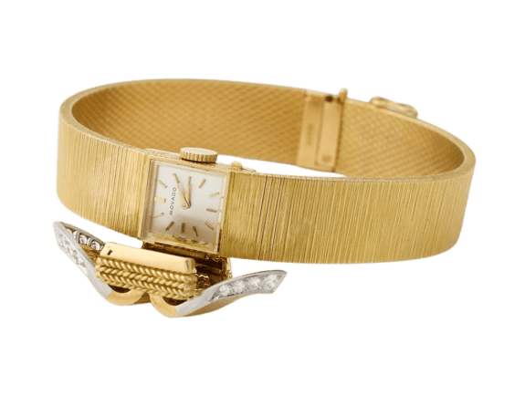 Montre Movado - Montre bracelet en or jaune 750/1000 avec diamants 58 Facettes