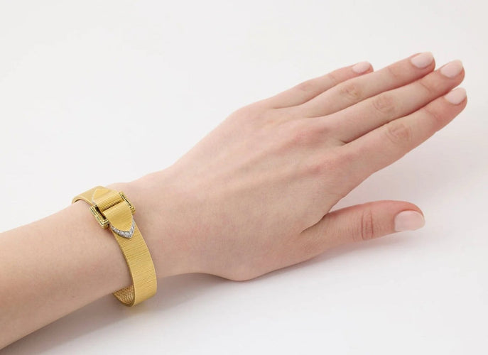 Montre Movado - Montre bracelet en or jaune 750/1000 avec diamants 58 Facettes