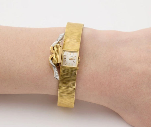 Montre Movado - Montre bracelet en or jaune 18K avec diamants 58 Facettes