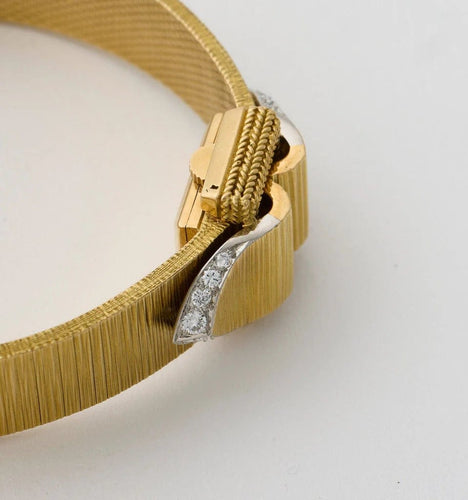 Montre Movado - Montre bracelet en or jaune 750/1000 avec diamants 58 Facettes