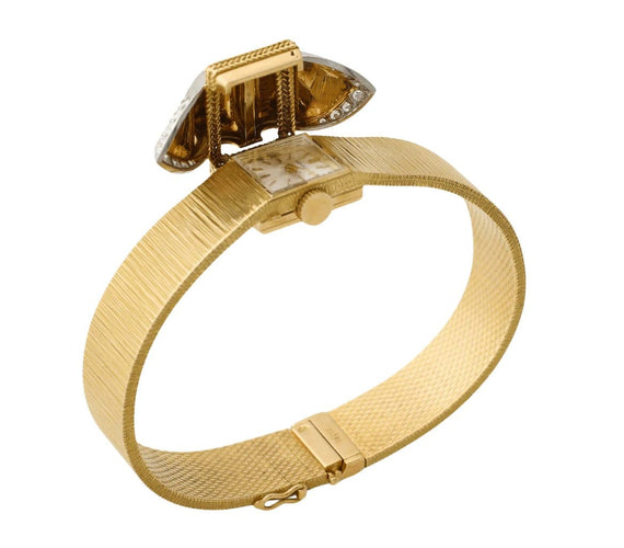 Montre Movado - Montre bracelet en or jaune 750/1000 avec diamants 58 Facettes