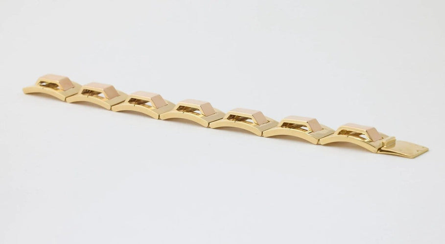 Bracelet Bracelet années 1940-1950 en or jaune et rose 750/1000 58 Facettes