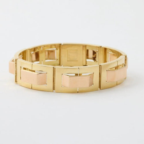 Bracelet Bracelet années 1940-1950 en or jaune et rose 750/1000 58 Facettes