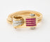 Montre Montre bracelet 1950 en or jaune et platine, diamants 58 Facettes
