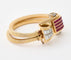 Montre Montre bracelet 1950 en or jaune et platine, diamants 58 Facettes