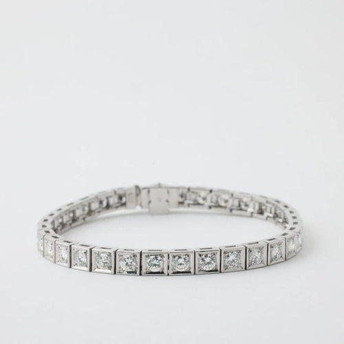 Bracelet Art déco - Bracelet en platine 950 avec diamants 58 Facettes