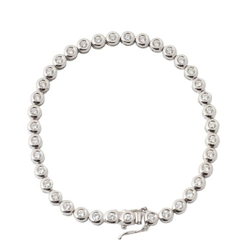 Bracelet Bracelet tennis en or blanc 750 et diamants 3,40 ct 58 Facettes