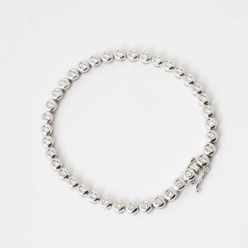 Bracelet Bracelet tennis en or blanc 750 et diamants 3,40 ct 58 Facettes
